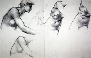 Tilgivelsens træ - Studie til figuren Phyllis, ca. 1882 (blyant på papir)