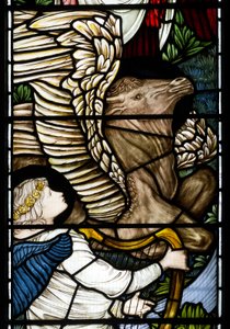 Angel & Bull detalje, Rivers of Paradise, 1875 af Edward Burne Jones
