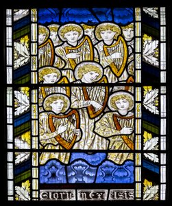 Cambridge, All Saints, Morris Marshall & Faulkner & Co, Edward Burne-Jones, Gloria In Excelsis, 1866 af Edward Burne Jones