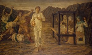 Amor og Psyche - Palace Green Murals - Psyche sat af Venus the Task, 1881 af Edward Burne Jones