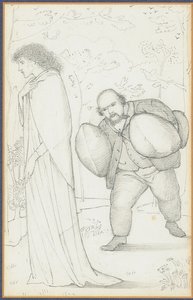 Dante Gabriel Rossetti bringer puder til Jane Morris af Edward Burne Jones
