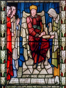 David Consoled, ca. 1896 (farvet glas) af Edward Coley Burne Jones
