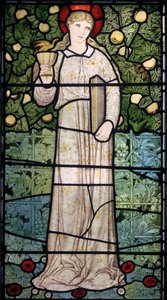 Faith, 1867 (farvet glas) af Edward Burne Jones