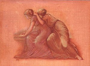 Figurer på en altan af Edward Coley Burne Jones