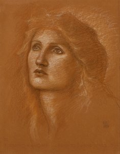 Hoved af en kvinde, 1890 af Edward Burne Jones
