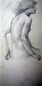 Hill Fairy (se 452518 verso) af Edward Burne Jones