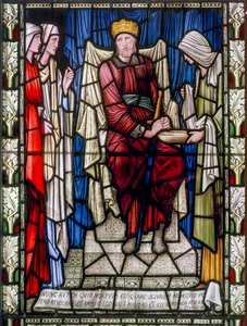 King David and Charity, ca. 1896 (farvet glas) af Edward Burne Jones