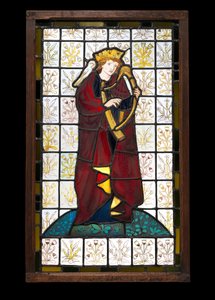 King David the Poet, 1863 (farvet glas) af Edward Burne Jones
