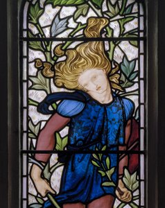 Knotty Ash, St John The Evangelist, Morris Marshall & Faulkner & Co, Edward Burne-Jones, Absalom detalje, 1872 af Edward Burne Jones