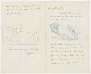 Brev til kunstnerens barnebarn Angela Thirkell (blyant på papir) af Edward Burne Jones