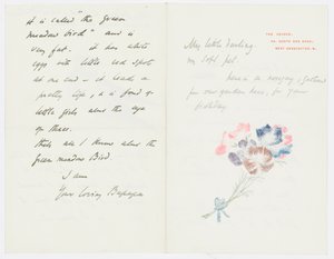 Brev til kunstnerens barnebarn Angela Thirkell (blyant på papir) af Edward Burne Jones