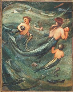 Havfruer i dybet, 1882 af Edward Burne Jones
