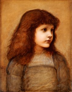 Portræt af Gertie Lewis, halv længde, 1879-80
