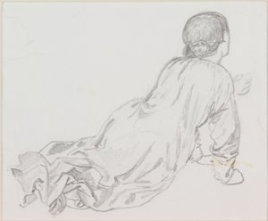 Liggende figur af Edward Burne Jones