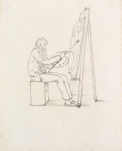 Selvkarikatur, 1874 af Edward Burne Jones