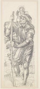 Sankt Kristoffer og Kristusbarnet af Edward Coley Burne Jones