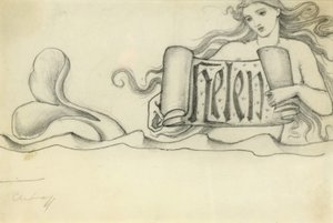 Studie for Helen, ca. 1880 af Edward Burne Jones