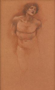 Studie til kærlighedsfiguren i "Kærlighedens bil" af Edward Burne Jones