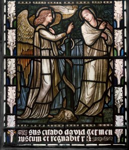 Bebudelsen, 1876 (glasmaleri) af Edward Burne Jones