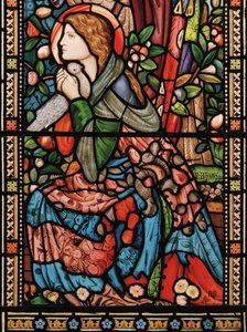 Bebudelsen, ca. 1860 (farvet glas) af Edward Burne Jones