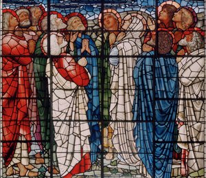 Ascension Window, detalje, 1885 (farvet glas) af Edward Burne Jones
