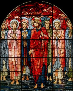 Ascension Window, detalje, 1885 (farvet glas) af Edward Burne Jones