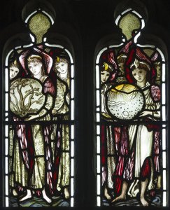 The Days of Creation, 1874 (farvet glas) af Edward Burne Jones