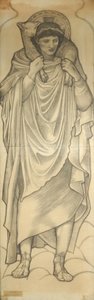 Den gode hyrde, 1880 (kridt på papir) af Edward Burne Jones
