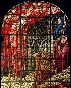 The Nativity Window, detalje, Hyrderne, 1888 (farvet glas) af Edward Burne Jones