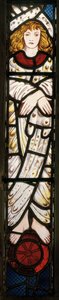 Det nye Jerusalem, engel, detalje, 1862-3 (farvet glas) af Edward Burne Jones