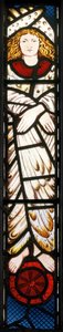 Det nye Jerusalem, engel, detalje, 1862-3 (farvet glas) af Edward Burne Jones
