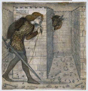 Theseus og Minotaurus i labyrinten