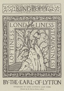 Titelblad til Lord Lyttons sidste digt af Edward Burne Jones