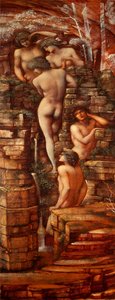 Trænymfer, 1881-85 af Edward Burne Jones
