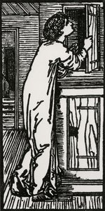 Psyche ser ind i skabet, 1866 af Edward Coley after Burne Jones