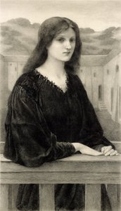 Vespertina Quies, indgraveret af Emile Boilvin (1845-99) pub. af Arthur Tooth & Sons, 1897 af Edward Coley after Burne Jones