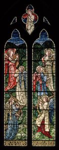 Wilden, All Saints, Morris & Co., Edward Burne-Jones, John Henry Dearle (1859-1932), Angels Of Paradise, Angel Musicians, 1902-1914, Louisa, Alfred, The Baldwins, Premierminister, Methodist, Worcesters af Edward Coley and Dearle Burne Jones