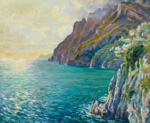 Aftenstemning i Positano af Edward Cucuel