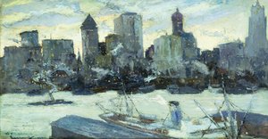 New Yorks havn om vinteren
