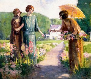 Plukning af blomster af Edward Cucuel