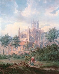 Ely Cathedral fra sydøst (detaljer) af Edward Dayes