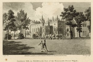 Strawberry Hill, Twickenham, London, sæde for den ærede Horace Walpole af Edward Dayes