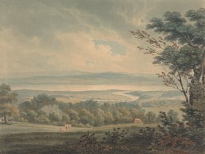 Mødet mellem floderne Severn og Wye, nær Chepstow af Edward Dayes