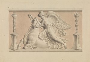 Bevinget figur, der dræber en tyr af Edward Francis Burney