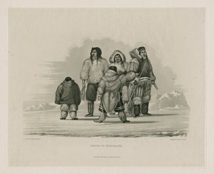 Gruppe af Eskimaux af Edward Francis Finden