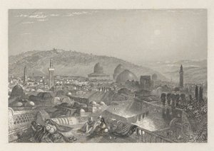 Jerusalem fra det latinske kloster af Edward Francis Finden
