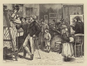 Studenternes dag på South Kensington Museum af Edward Frederick Brewtnall