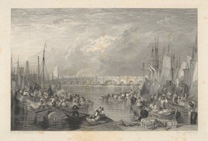 Old London Bridge og Omegn af Edward Goodall