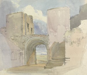 Gateway ved Bamburgh Castle af Edward Hastings
