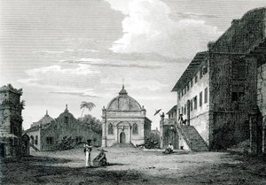 Government House i Malacca, graveret af George Cooke af Edward Hawke Locker